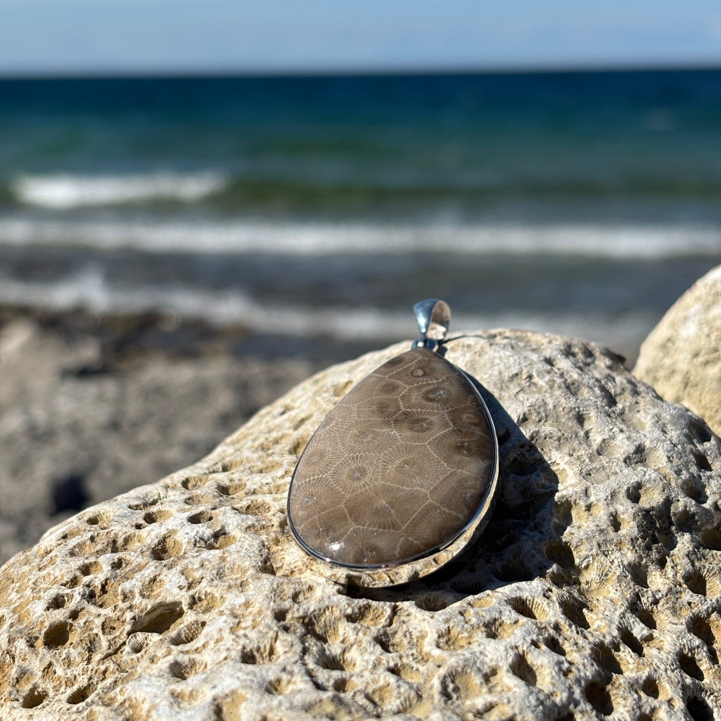 Petoskey Stone Necklace Pendants