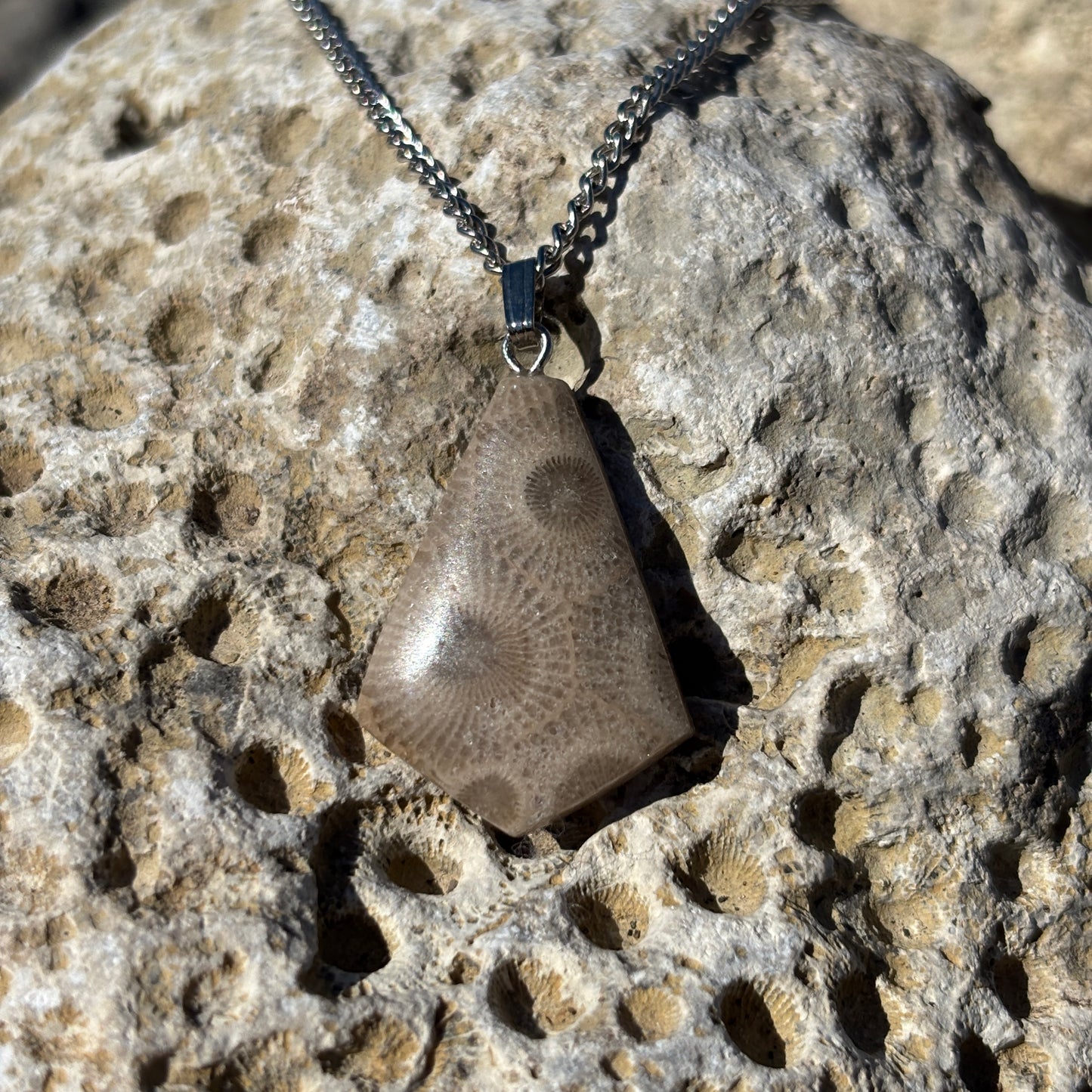 Petoskey Stone Necklaces with Chain