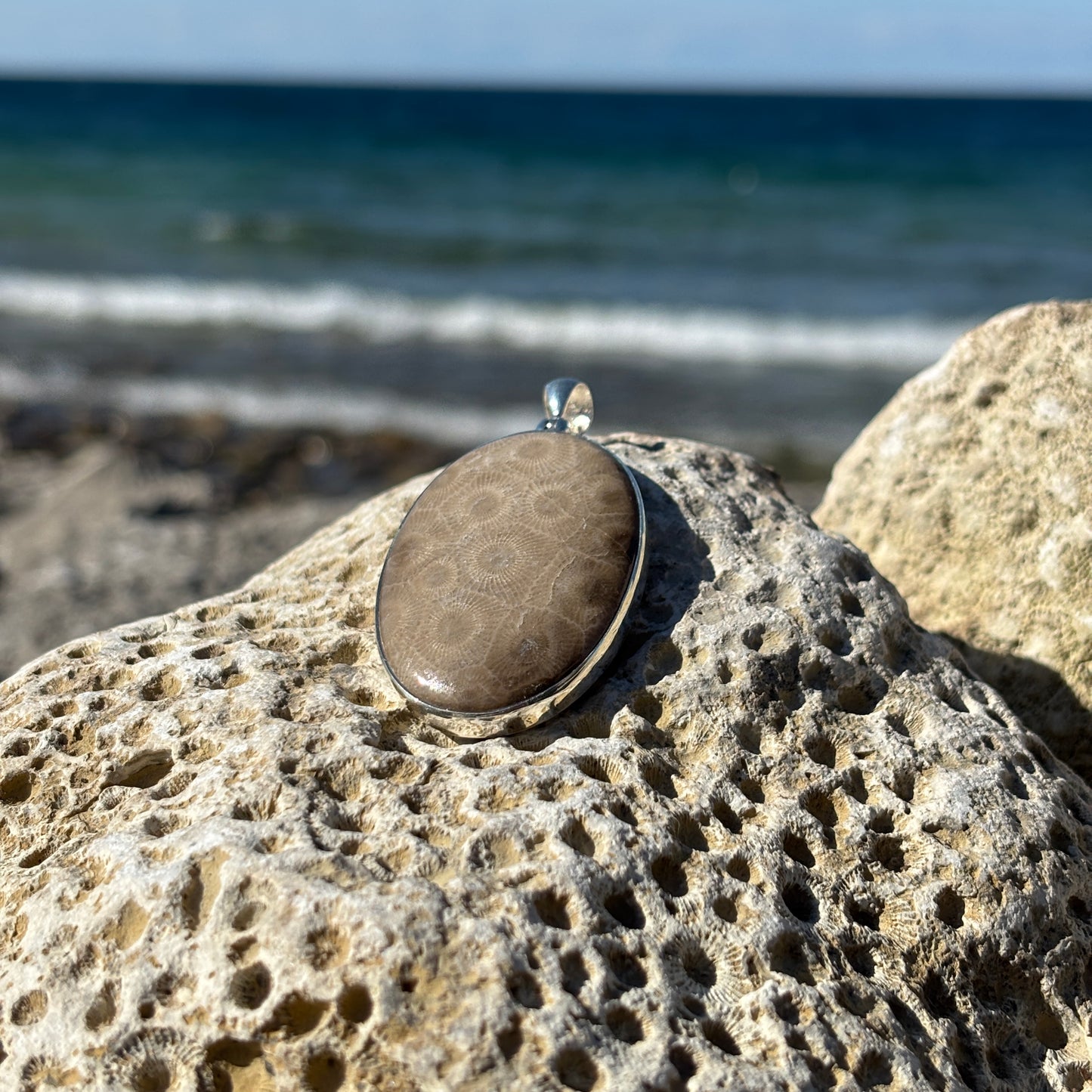Petoskey Stone Necklace Pendants