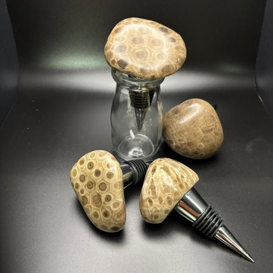Petoskey Stone Wine Stopper