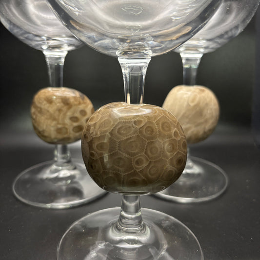 Petoskey Stone Wine Glasses