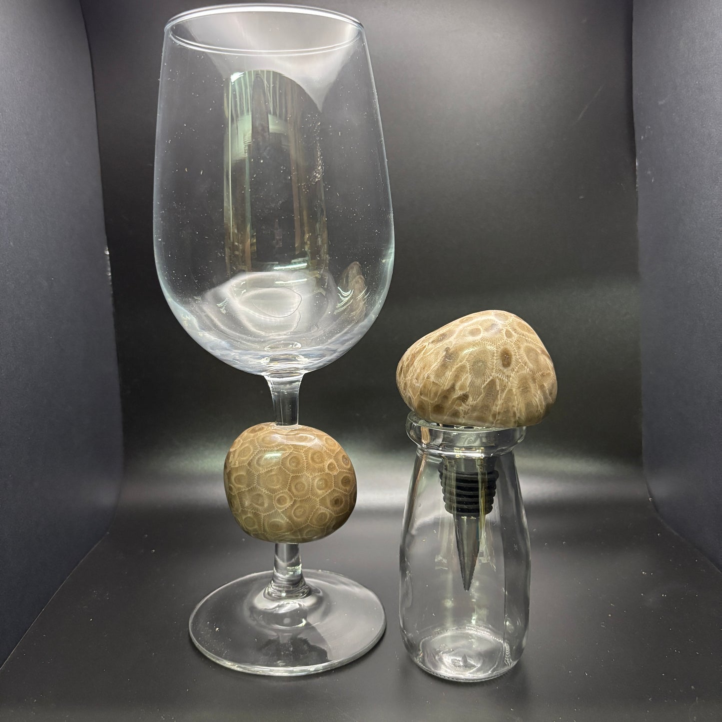 Petoskey Stone Wine Glasses