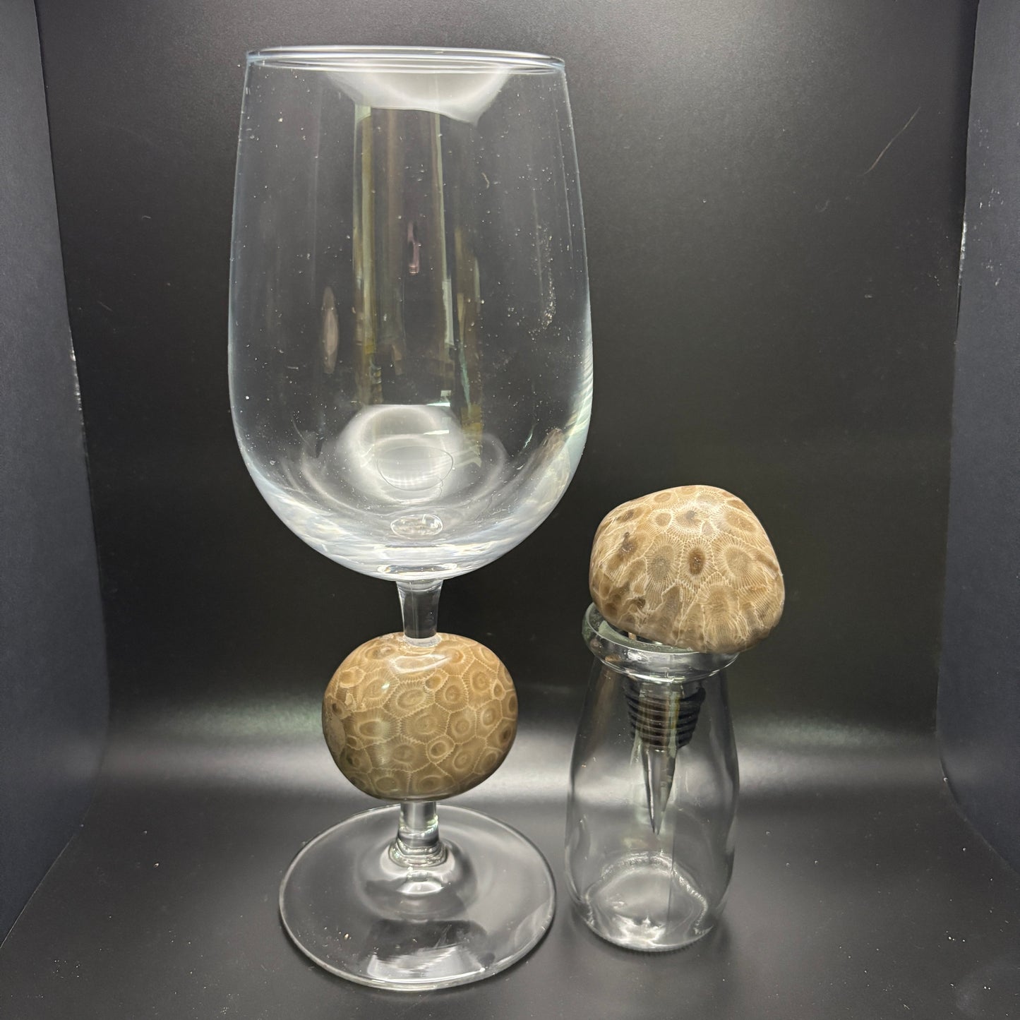 Petoskey Stone Wine Glasses