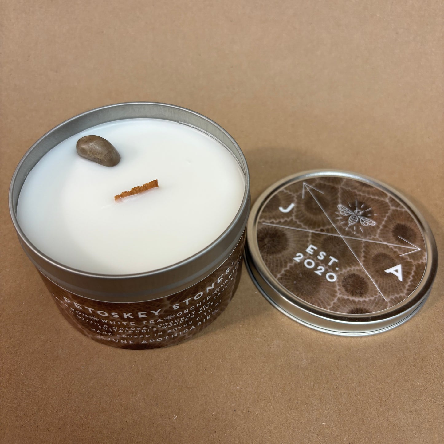 Petoskey Stone Surprise Candle