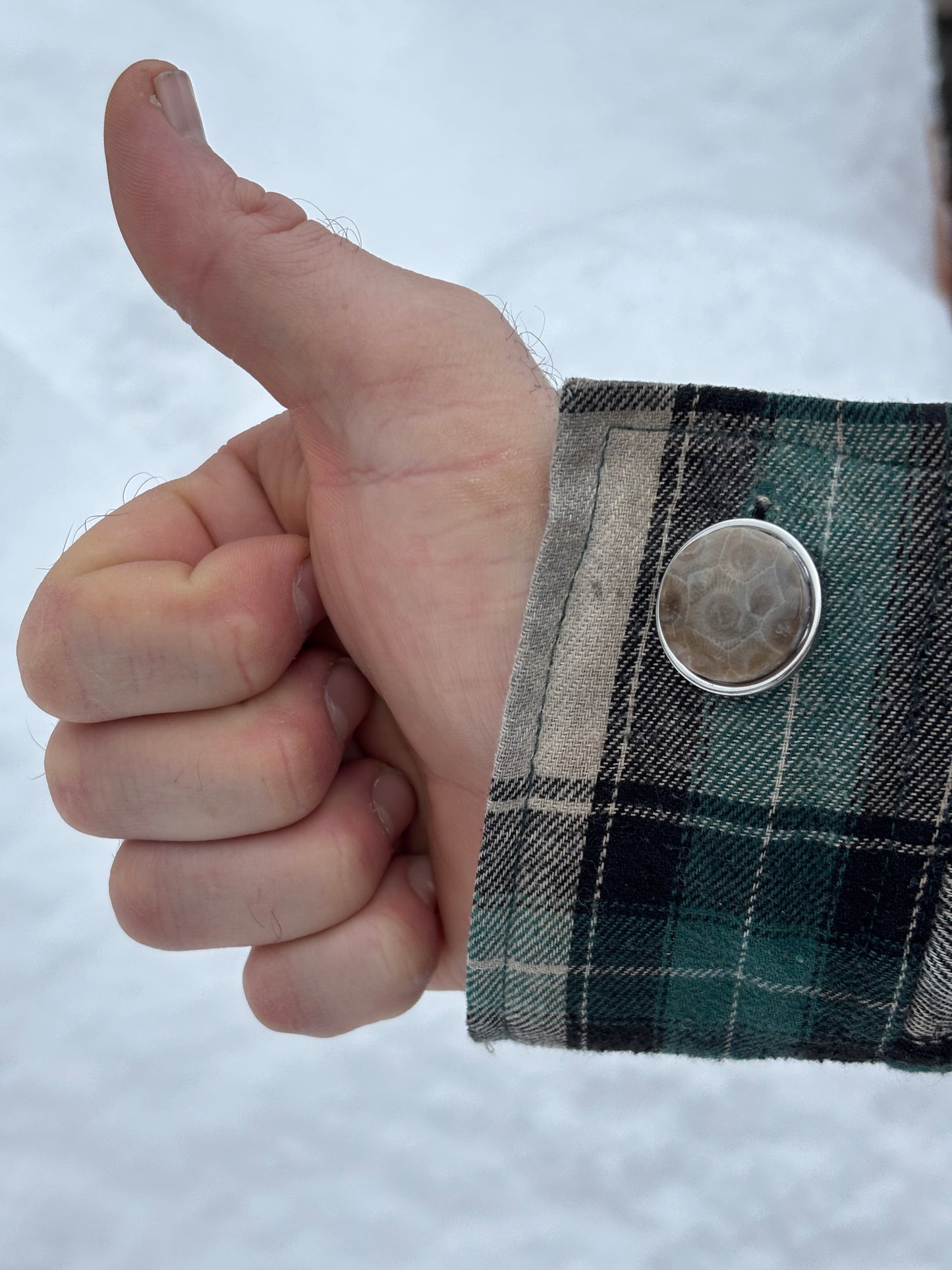 Petoskey Stone Cuff Links