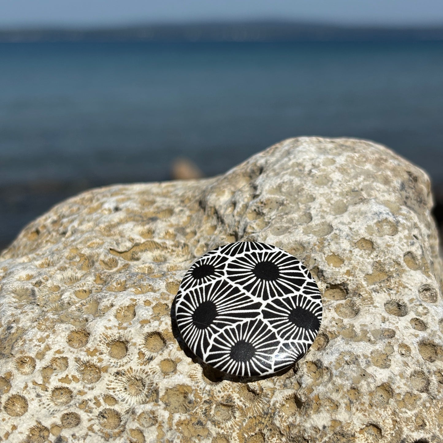 Petoskey Stone Pattern Pin