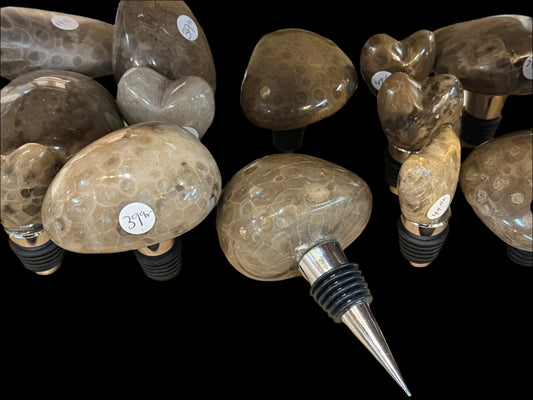 Petoskey Stone Wine Stopper