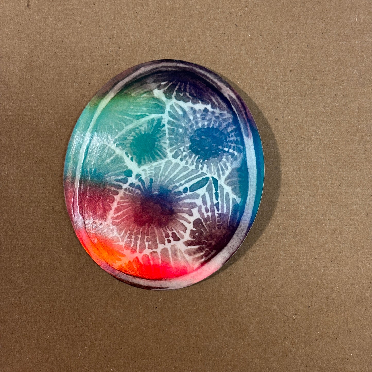 Petoskey Stone Watercolor Holographic Sticker