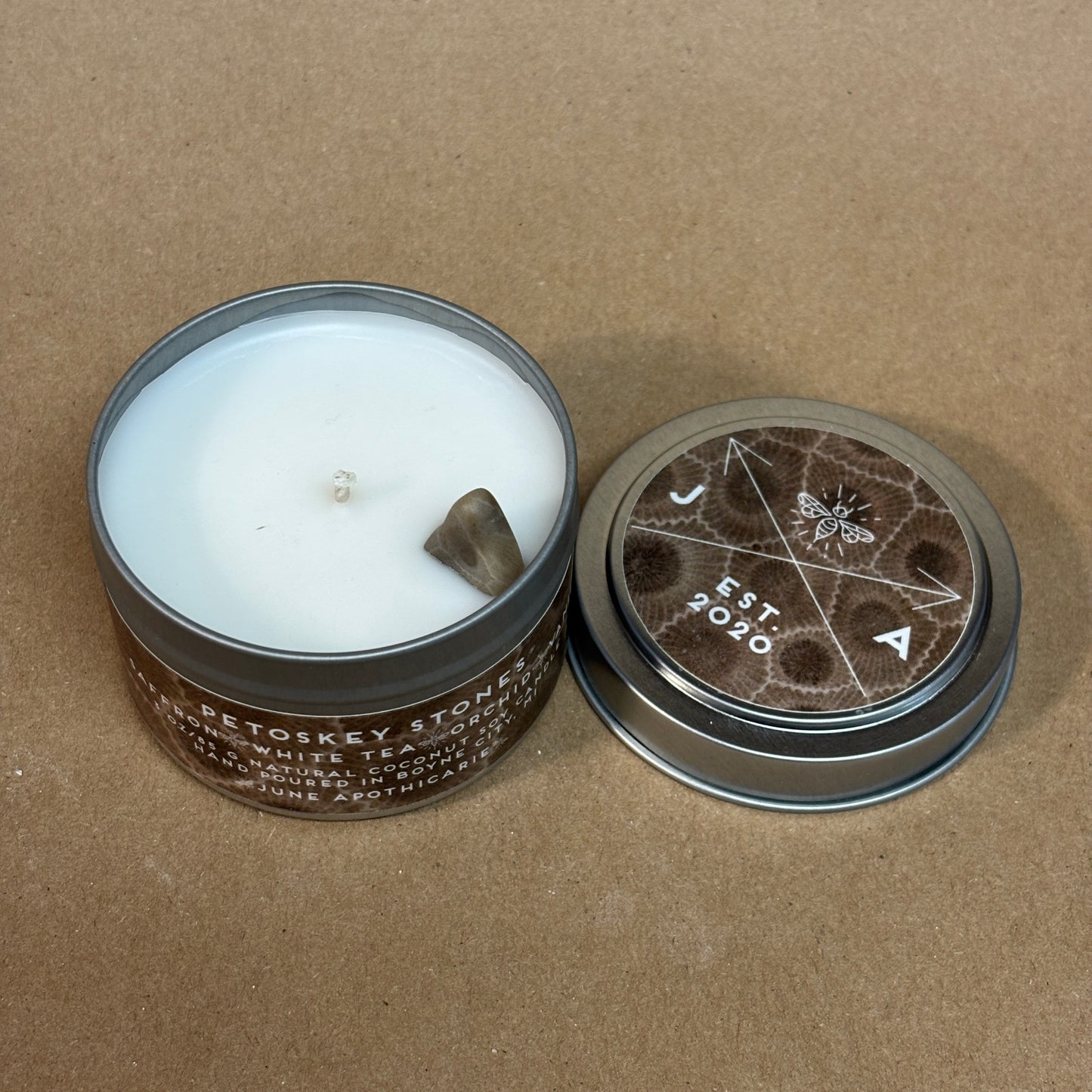 Petoskey Stone Surprise Candle