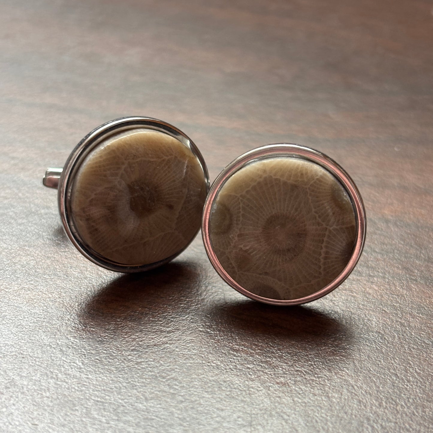 Petoskey Stone Cuff Links