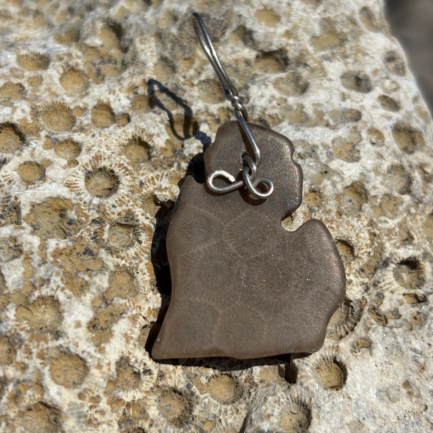 Large Simple Petoskey Stone Charms