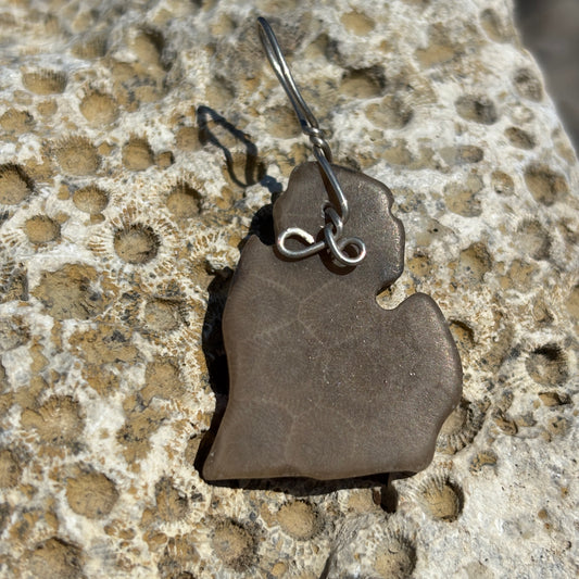 Large Simple Petoskey Stone Charms