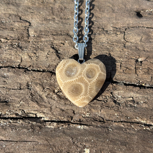 Petoskey Stone Necklaces with Chain