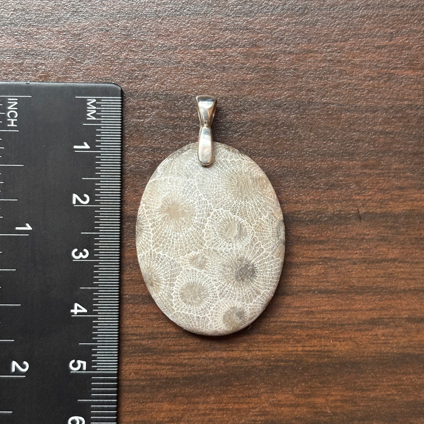 Petoskey Stone Pendant 25x35mm Oval