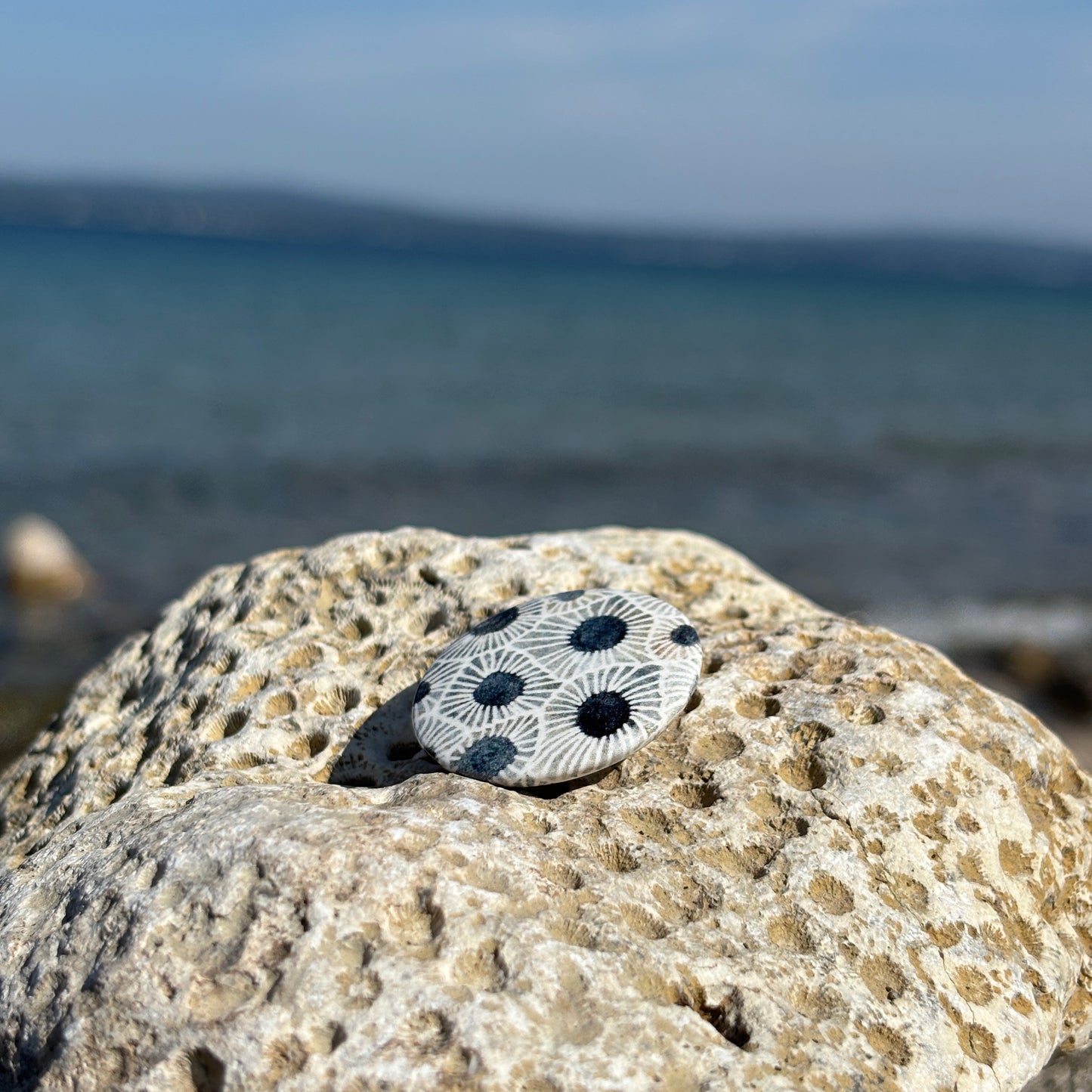 Petoskey Stone Pattern Pin